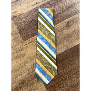 Badass BOGART Men's Necktie Tie (Vintage 60s 70s) Multicolor Paisley Stripe
